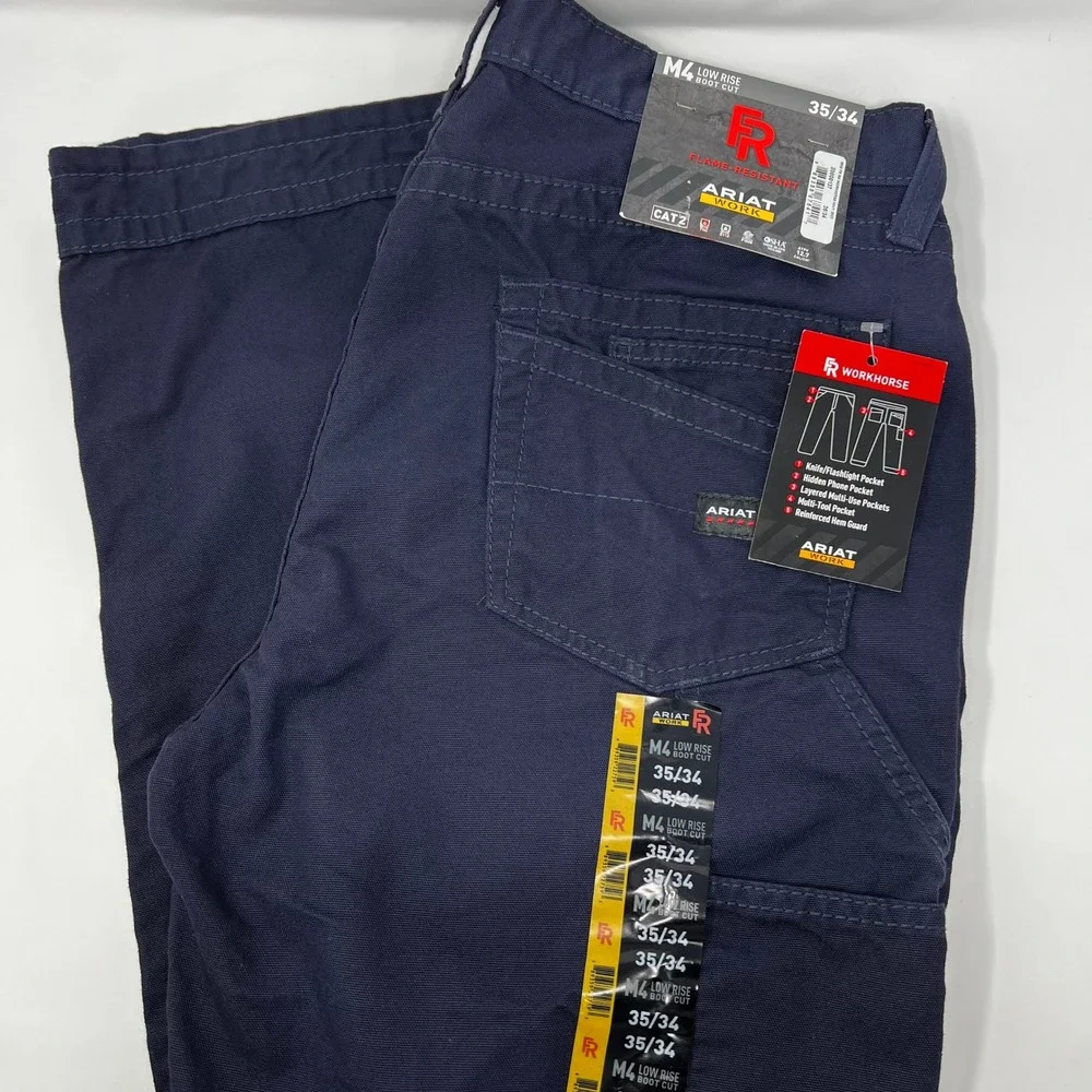 Ariat M4 Workhorse FR Flame Resistant Pants Navy Blue 35(Actual 38)x34 CAT2 NWT